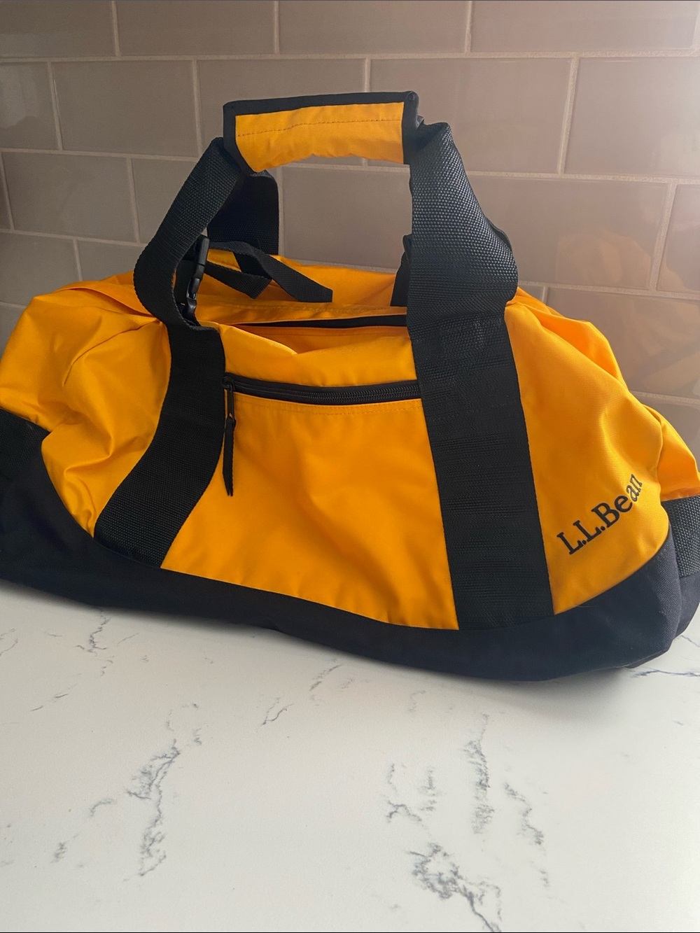 Vintage Y2K L.L.Bean Adventure Duffle Bag Orange Black 155534